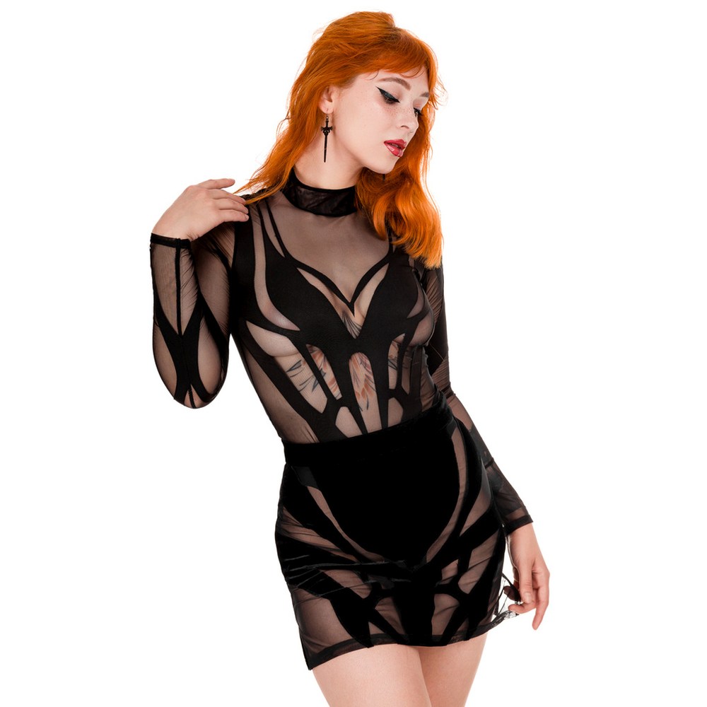 Restyle - Phoenix Korte rok - Zwart